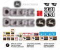 Decal Set for John Deere 331P Track Loader Vinyl Sticker