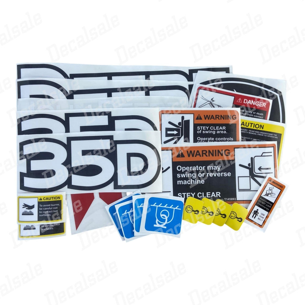 Decal Set for John Deere 35D Excavator Vinyl Sticker