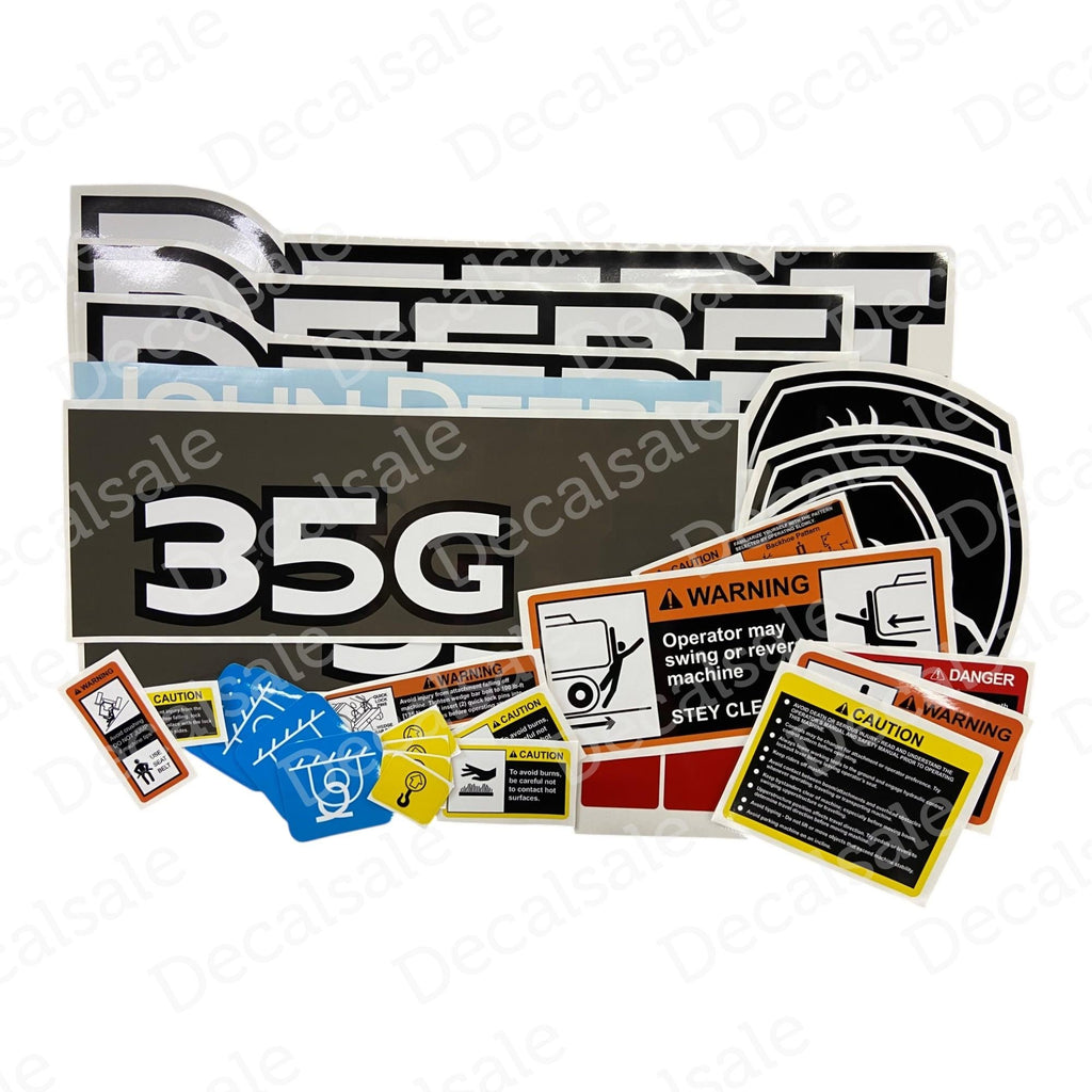 Laminate External Decal Set for John Deere 35G Excavator Vinyl Label Sticker Kit