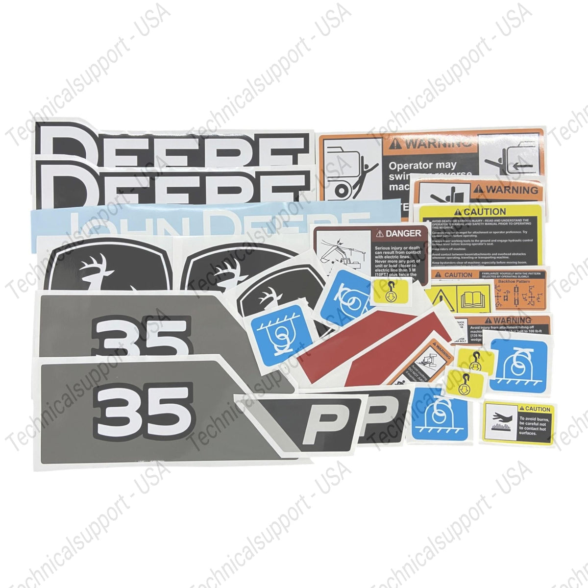 Decal Set for John Deere 35P Excavator Vinyl Sticker
