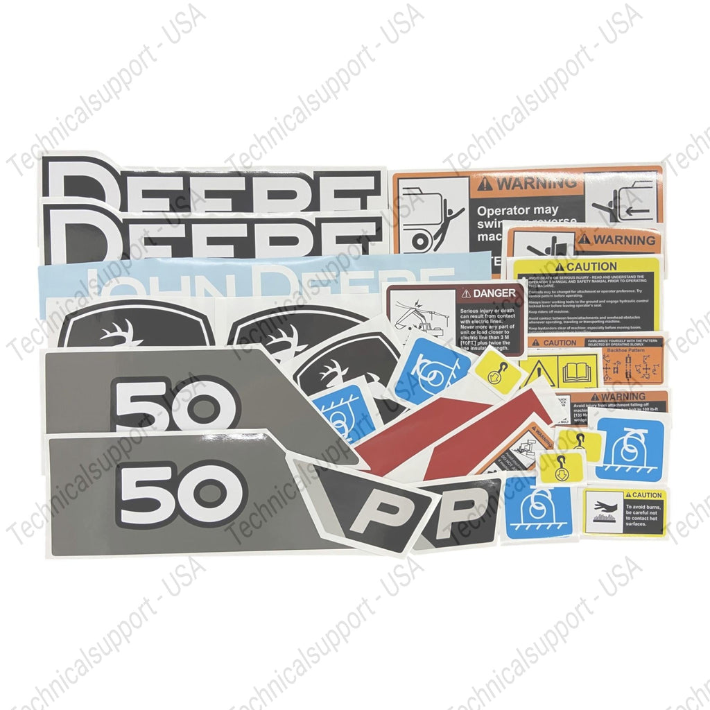 Decal Set for John Deere 50P Excavator Vinyl Sticker
