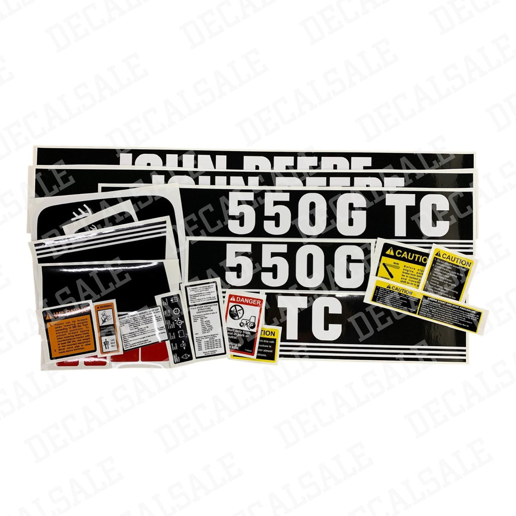 Laminated External Decal Set for John Deere 550G TC Dozer Vinyl Label Sticker Kit