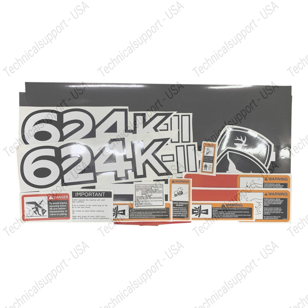 Decal Set for John Deere 624K-II Loader Vinyl Sticker