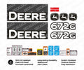 Decal Set for John Deere 672G Grader Vinyl Sticker