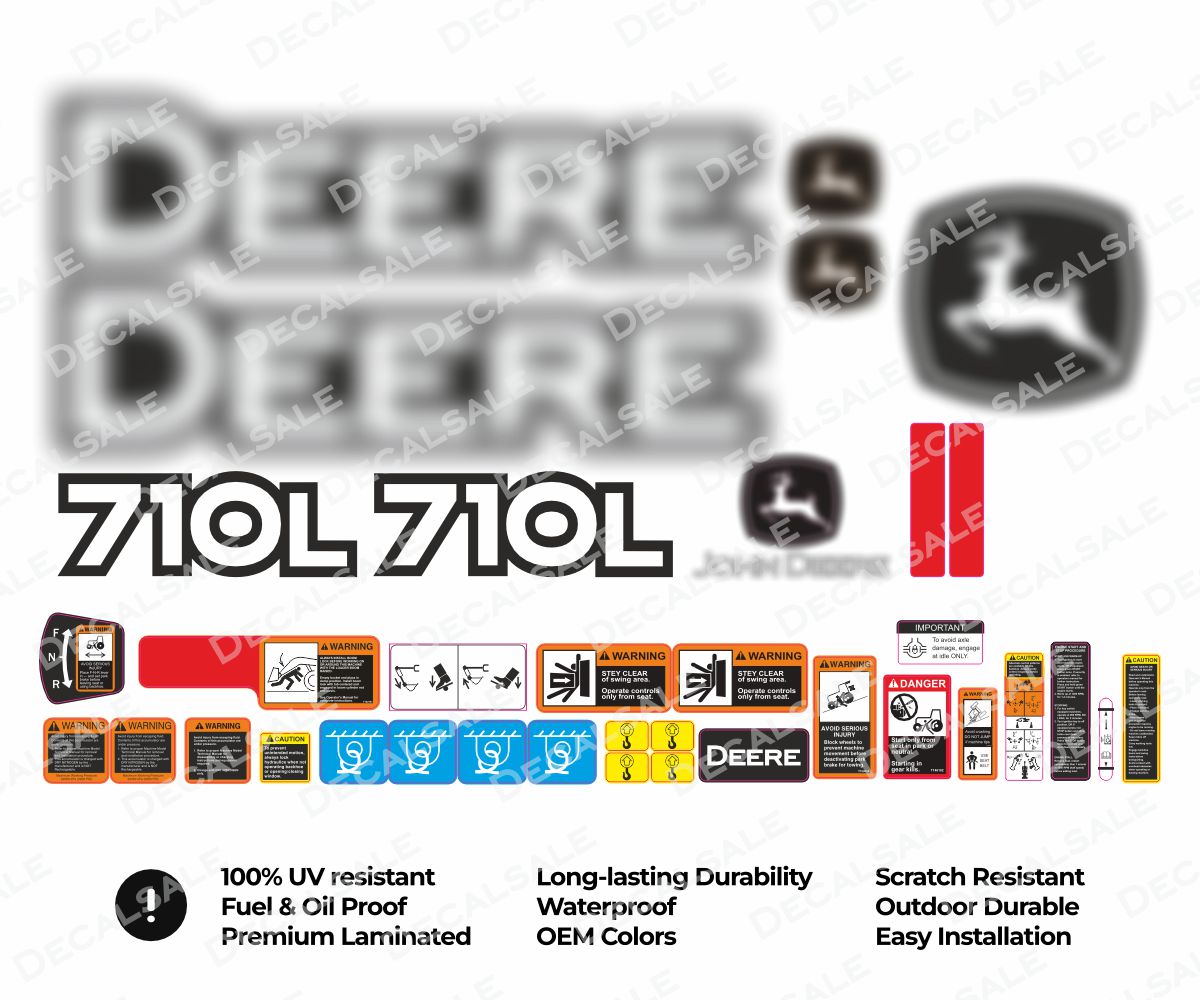Decal Set for John Deere 710L Loader Vinyl Sticker
