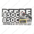 Laminated External Decal Set for John Deere 850C Bulldozer Vinyl Label Sticker Series 2