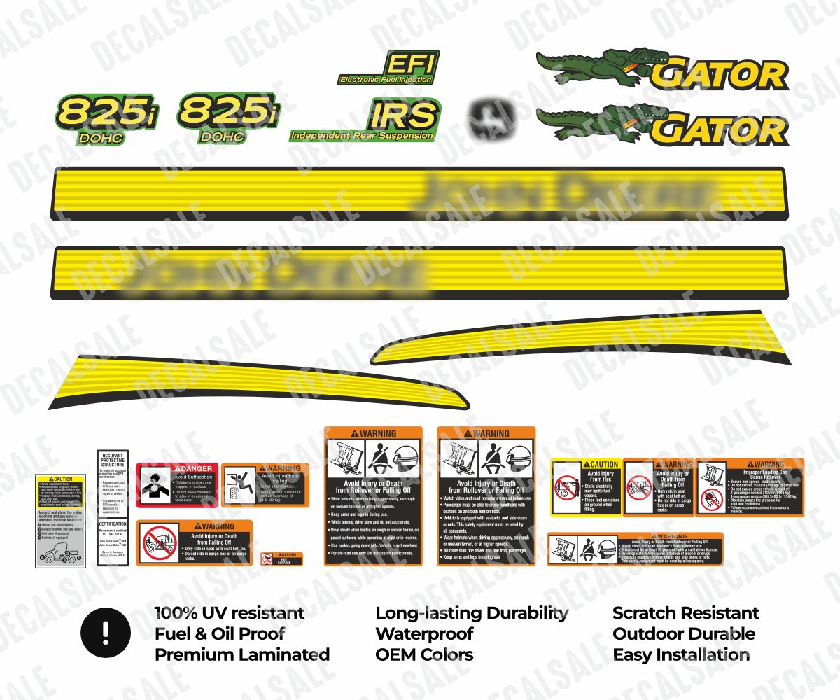 Gator XUV825i Decal Kit for John Deere Heavy Duty