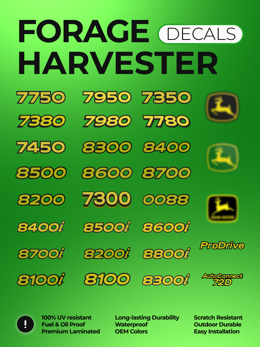 6950 Forage Harvester Decal Kit for John Deere