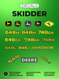 Restore the look of your Skidder 848L with heavy-duty decal set for John Deere