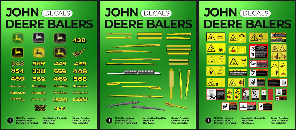 Decal Set for John Deere L340  Baler