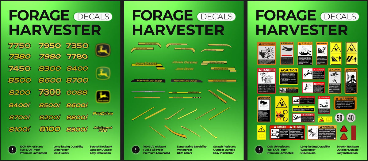 Decal Kit for John Deere 7280 Forage Harvester